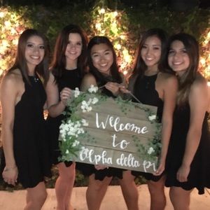 High neck black halter dress